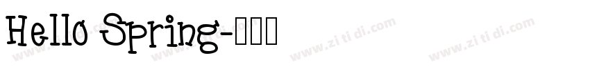 Hello Spring字体转换